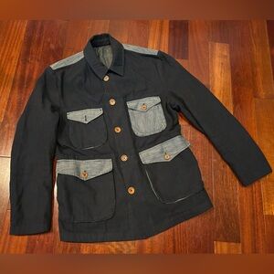 Unique Capalbio Jacket Coat Mens Italian Western Style Mixed Print Hunter US XXL